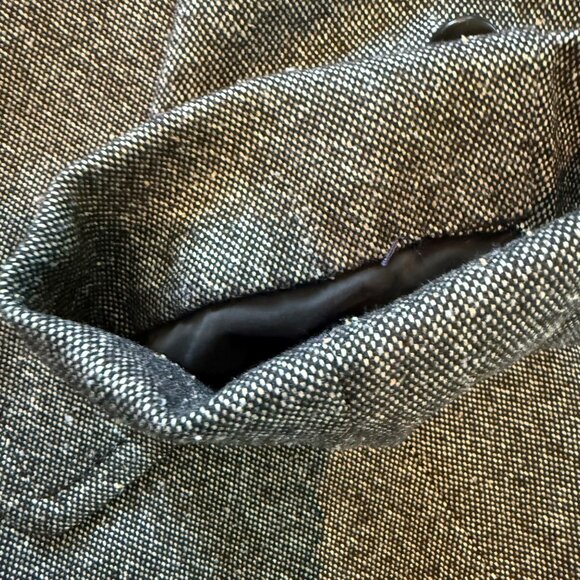 Talbots Womens Charcoal Gray Wool Blend Blazer Size 16 With Button Closure - Picture 4 of 8